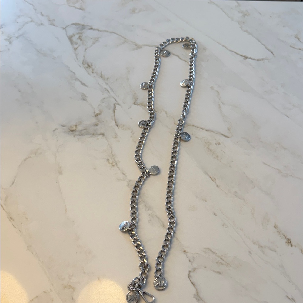 KORS Michael Kors Silver Charm Belt